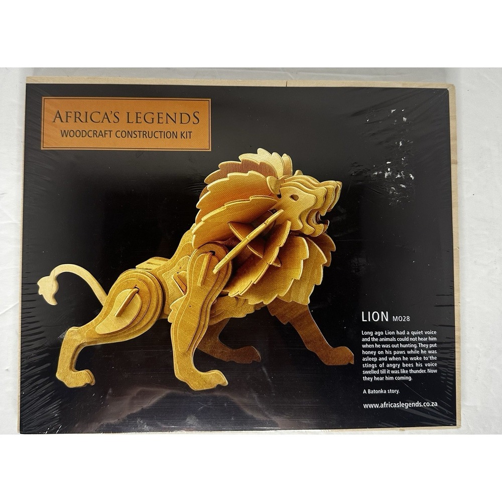 NEW AFRICAS LEGENDS WOODCRAFT CONSTRUCTION KIT LION‎
